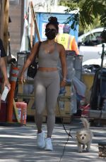 VANESSA HUDGENS in Tights Out with Her Dog in West Hollywood 08/26/2020