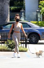 VANESSA HUDGENS in Tights Out with Her Dog in West Hollywood 08/26/2020