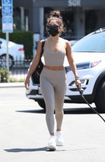 VANESSA HUDGENS in Tights Out with Her Dog in West Hollywood 08/26/2020