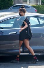 VANESSA HUDGENS Leaves a Gym in West Hollywood 08/14/2020