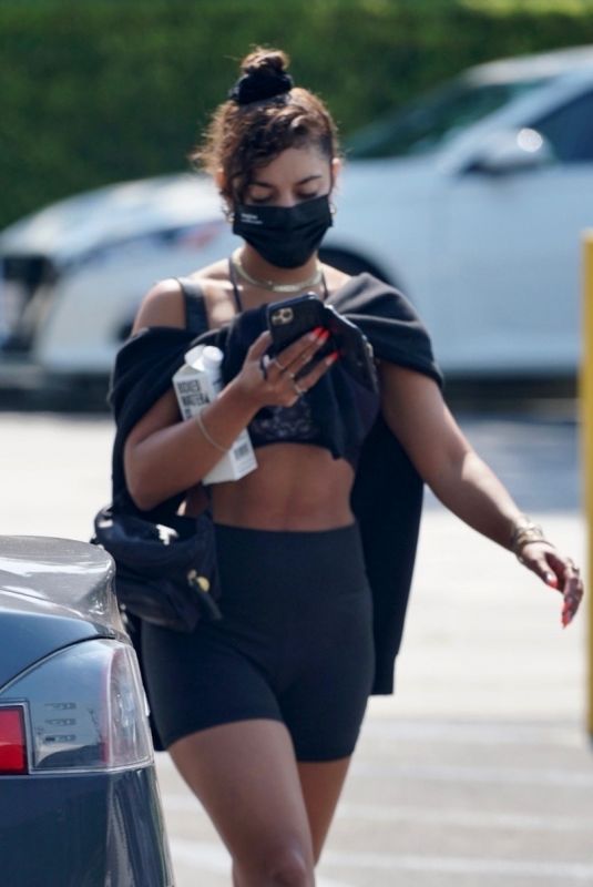 VANESSA HUDGENS Leaves a Gym in West Hollywood 08/14/2020