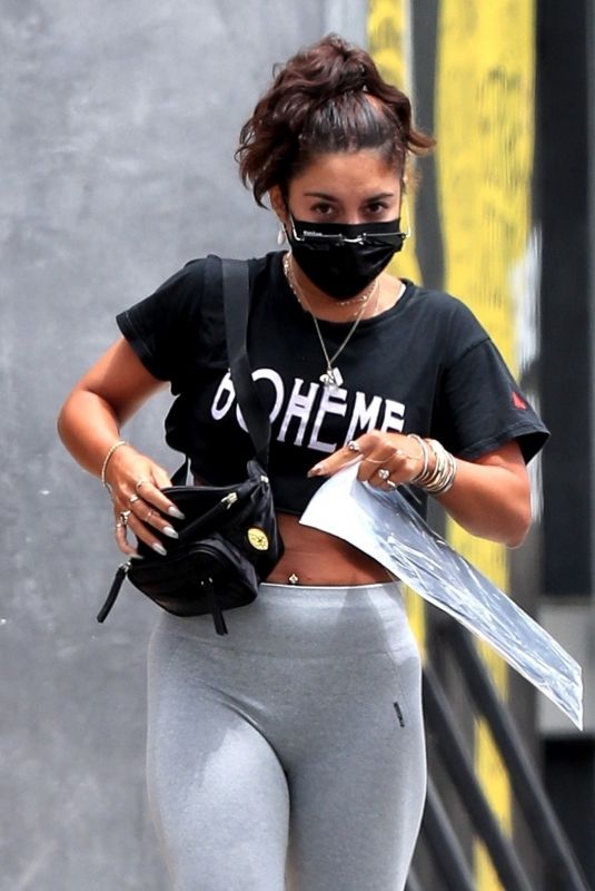 VANESSA HUDGENS Leaves Dogpound Gym in West Hollywood 08/04/2020