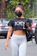 VANESSA HUDGENS Leaves Dogpound Gym in West Hollywood 08/04/2020