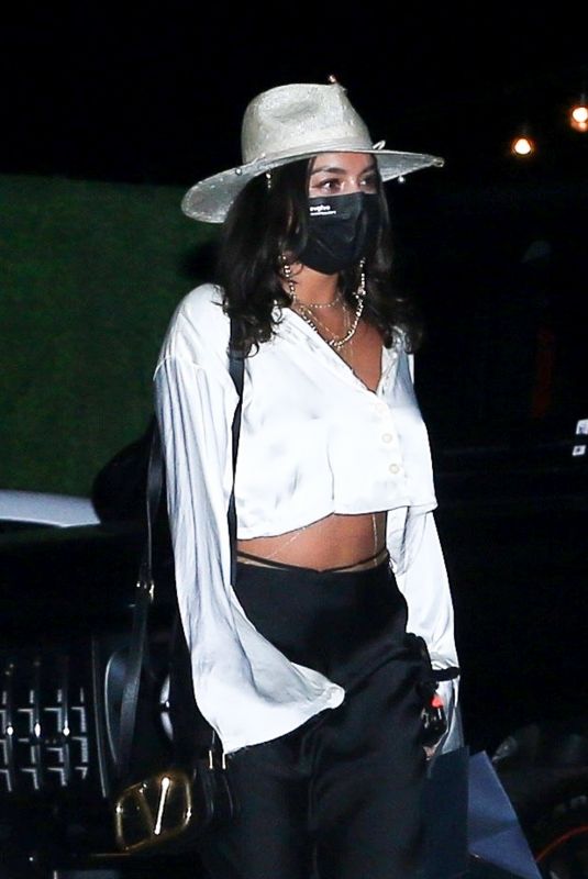 VANESSA HUDGENS Wearing a Mask at Nobu in Malibu 08/08/2020