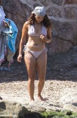 VANESSA WHITE in a White Bikini at a Beach in Spain 08/27/2020