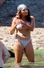 VANESSA WHITE in a White Bikini at a Beach in Spain 08/27/2020