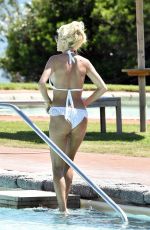 VICTORIA SILVSTEDT in a White Bikini at a Pool in Porto Cervo 08/20/2020