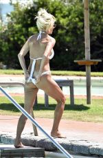 VICTORIA SILVSTEDT in a White Bikini at a Pool in Porto Cervo 08/20/2020