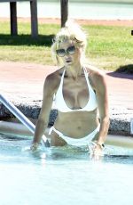 VICTORIA SILVSTEDT in a White Bikini at a Pool in Porto Cervo 08/20/2020