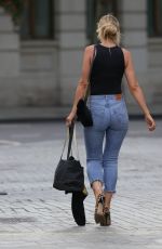 VOGUE WILLIAMS in Denim Arrives at Heart Radio in London 08/22/2020