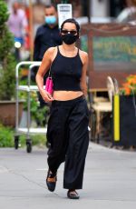 ZOE KRAVITZ All in Black Out in New York 08/14/2020