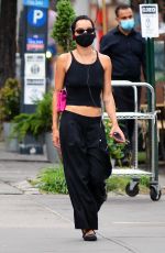 ZOE KRAVITZ All in Black Out in New York 08/14/2020