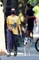 ZOE KRAVITZ Out with her Dog in New York 08/10/2020