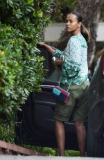 ZOE SALDANA Out in Malibu 08/27/2020