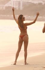 ALESSANDRA AMBROSIO in a Red Bikini on Labour Day at a Beach in Malibu 09/07/2020