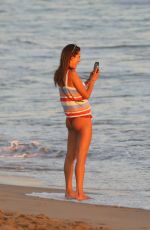 ALESSANDRA AMBROSIO in Bikini Bottoms at a Beach in Malibu 09/23/2020