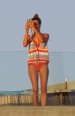 ALESSANDRA AMBROSIO in Bikini Bottoms at a Beach in Malibu 09/23/2020