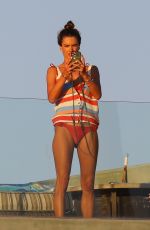 ALESSANDRA AMBROSIO in Bikini Bottoms at a Beach in Malibu 09/23/2020