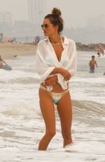 ALESSANDRA AMBROSIO in Bikini Plays Volleyball at a Beach in Malibu 09/12/2020