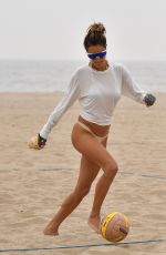 ALESSANDRA AMBROSIO in Bikini Plays Volleyball at a Beach in Malibu 09/12/2020