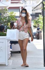 ALESSANDRA AMBROSIO in Shorts Out Shopping in Santa Monica 09/26/2020