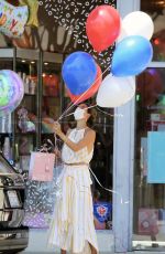 ALESSANDRA AMBROSIO Out Shopping for Colorful Balloons in Los Angeles 09/06/22020