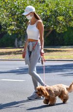 ALESSANDRA AMBROSIO Out with Her Dog in Los Angeles 09/03/2020