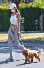 ALESSANDRA AMBROSIO Out with Her Dog in Los Angeles 09/03/2020