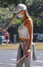 ALESSANDRA AMBROSIO Out with Her Dog in Los Angeles 09/03/2020
