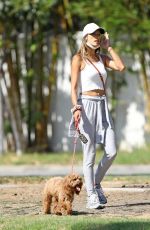 ALESSANDRA AMBROSIO Out with Her Dog in Los Angeles 09/03/2020