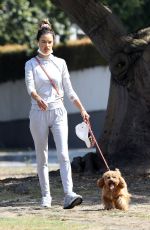ALESSANDRA AMBROSIO Out with Her Dog in Los Angeles 09/03/2020