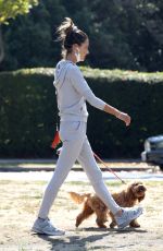ALESSANDRA AMBROSIO Out with Her Dog in Los Angeles 09/03/2020