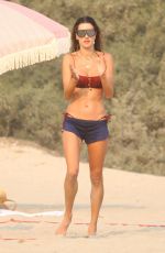 ALESSANDRA AMBROSIO Playing Volleyball at a Beach in Malibu 09/13/2020