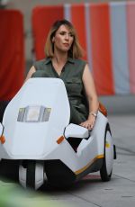 ALEX JONES Driving Cinclair C5 Vehicles on the Set of The One Show in London 09/08/2020