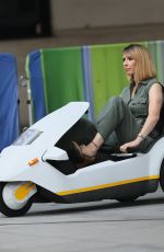 ALEX JONES Driving Cinclair C5 Vehicles on the Set of The One Show in London 09/08/2020