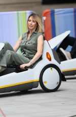 ALEX JONES Driving Cinclair C5 Vehicles on the Set of The One Show in London 09/08/2020