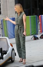 ALEX JONES Driving Cinclair C5 Vehicles on the Set of The One Show in London 09/08/2020