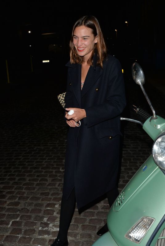 ALEXA CHUNG Leaves Chiltern Firehouse in London 09/17/2020
