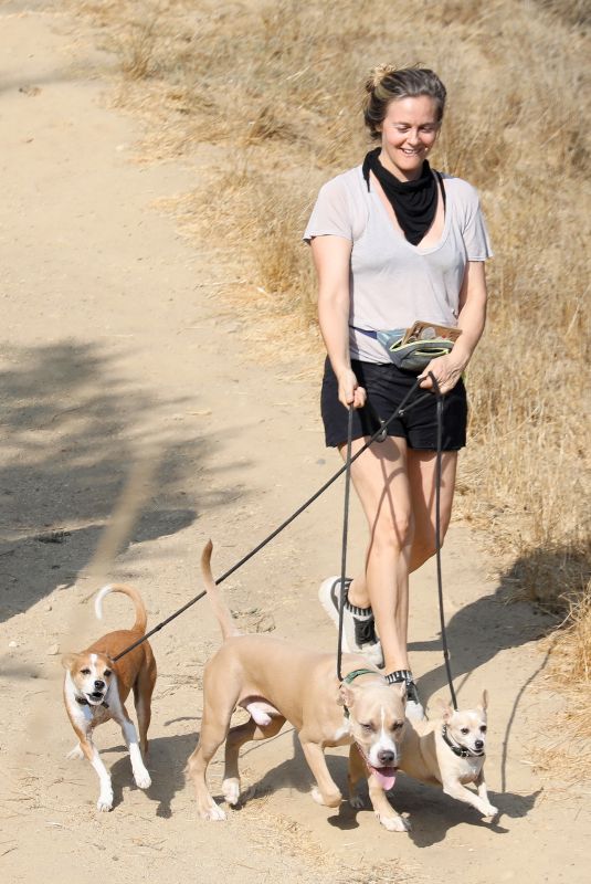 ALICIA SILVERSTONE Out Hiking with Her Dogs in Los Angeles 09/26/2020