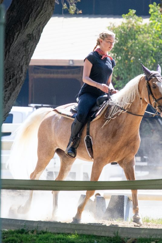 AMBER HEARD at Horseback Riding in Los Angeles 09/23/2020