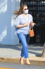 AMY ADAMS in Denim Leaves a Hair Salon in Beverly Hills 09/04/20