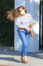 AMY ADAMS in Denim Leaves a Hair Salon in Beverly Hills 09/04/20