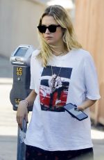 ASHLEY BENSON Out with Her Dog in Los Angeles 09/29/2020