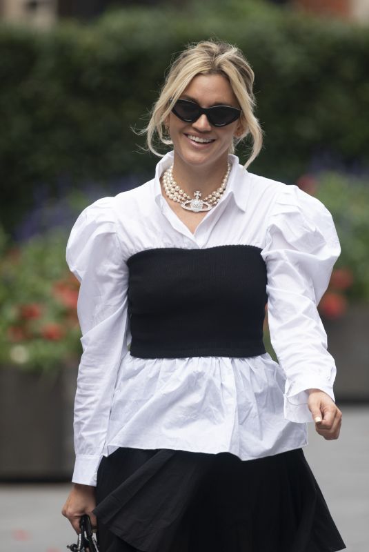 ASHLEY ROBERTS Arrives at Global Radio in London 09/07/2020