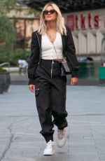 ASHLEY ROBERTS Arrives at Heart Radio in London 28.09.2020 