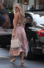 ASHLEY ROBERTS in a Long Shiny Dress Out in London 09/14/2020