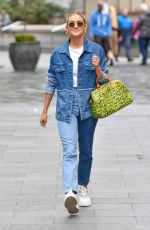 ASHLEY ROBERTS in Double Denim Leaves Global Studios in London 09/30/2020