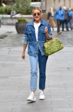 ASHLEY ROBERTS in Double Denim Leaves Global Studios in London 09/30/2020