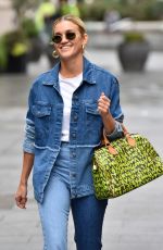 ASHLEY ROBERTS in Double Denim Leaves Global Studios in London 09/30/2020