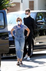 ASHLEY TISDALE in Denim Overalls Out House Hunting in Los Angeles 09/18/2020